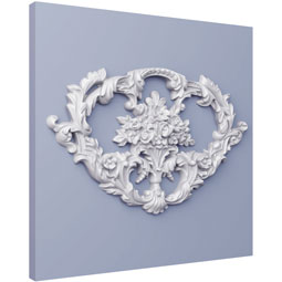 Ekena Millwork - ONL12X07X01MA - Endurathane Mary Onlay, 12 3/4"W x 7 3/8"H x 1"P, Factory Primed