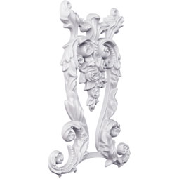 Ekena Millwork - ONL09X06X01AK - Endurathane Akasha Onlay, 9 7/8"W x 5 7/8"H x 1"P, Factory Primed
