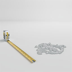 Ekena Millwork - ONL08X07X01LY - Endurathane Lyric Onlay, 8"W x 6 3/4"H x 5/8"P, Factory Primed