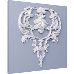 Ekena Millwork - ONL09X07X01SA - Endurathane Sahil Onlay, 9"W x 7 3/8"H x 5/8"P, Factory Primed