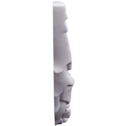 Ekena Millwork - ONL20X05X01ZO - Endurathane Zoey Onlay, 21 3/8"W x 4 5/8"H x 3/4"P, Factory Primed