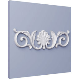 Ekena Millwork - ONL11X04X01AM - Endurathane Amos Onlay, 11"W x 3 1/2"H x 1/2"P, Factory Primed