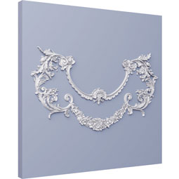 Ekena Millwork - ONL48X27X01LE - Endurathane Leonardo Onlay, 49 3/8"W x 27"H x 1 2/8"P, Factory Primed