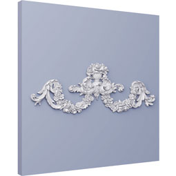 Ekena Millwork - ONL32X11X01ZA - Endurathane Zachariah Onlay, 32 1/2"W x 11"H x 1 2/8"P, Factory Primed