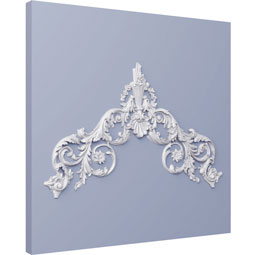 Ekena Millwork - ONL38X24X01RE - Endurathane Reggie Onlay, 38 3/4"W x 23 5/8"H x 1 2/8"P, Factory Primed