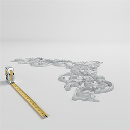 Ekena Millwork - ONL38X24X01RE - Endurathane Reggie Onlay, 38 3/4"W x 23 5/8"H x 1 2/8"P, Factory Primed