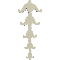 Ekena Millwork - ONL04X11X01ZA - Endurathane Zara Onlay, 5 3/8"W x 10 1/2"H x 1/2"P, Factory Primed