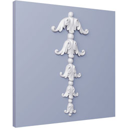 Ekena Millwork - ONL04X11X01ZA - Endurathane Zara Onlay, 5 3/8"W x 10 1/2"H x 1/2"P, Factory Primed