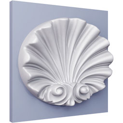 Ekena Millwork - ONL04X03X01PE - Endurathane Peyton Onlay, 4 1/2"W x 3"H x 3/4"P, Factory Primed