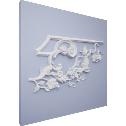Ekena Millwork - PML15X08FI-L - Endurathane Finn Panel Moulding Corner, 14 5/8"W x 8"H x 5/8"P, Left (matches moulding PML01X01FI), Factory Primed