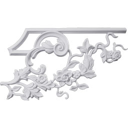 Ekena Millwork - PML15X08FI-L - Endurathane Finn Panel Moulding Corner, 14 5/8"W x 8"H x 5/8"P, Left (matches moulding PML01X01FI), Factory Primed