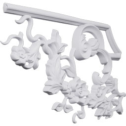 Ekena Millwork - PML15X08FI-R - Endurathane Finn Panel Moulding Corner, 14 5/8"W x 8 1/8"H x 5/8"P, Right (matches moulding PML01X01FI), Factory Primed