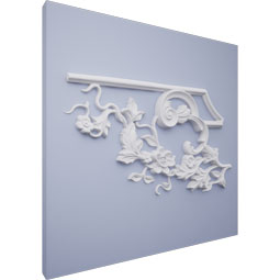Ekena Millwork - PML15X08FI-R - Endurathane Finn Panel Moulding Corner, 14 5/8"W x 8 1/8"H x 5/8"P, Right (matches moulding PML01X01FI), Factory Primed