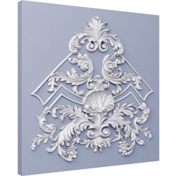 Ekena Millwork - ONL26X26X01DA - Endurathane Dalton Onlay, 27 1/8"W x 26 1/8"H x 1 3/8"P, Factory Primed
