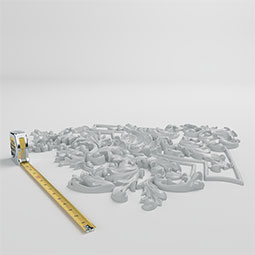Ekena Millwork - ONL26X26X01DA - Endurathane Dalton Onlay, 27 1/8"W x 26 1/8"H x 1 3/8"P, Factory Primed
