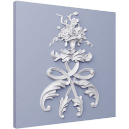 Ekena Millwork - ONL13X09X01TR - Endurathane Trinity Onlay, 14 1/4"W x 8 5/8"H x 1"P, Factory Primed