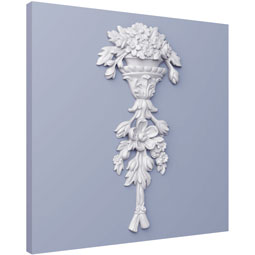 Ekena Millwork - ONL06X13X01LA - Endurathane Laurel Onlay, 6"W x 12 5/8"H x 7/8"P, Factory Primed