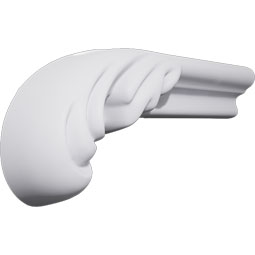 Ekena Millwork - PML05X02RO-L - Endurathane Rowan Panel Moulding Corner, 5 1/8"W x 2 1/8"H x 7/8"P, Left (matches moulding PML01X01RO), Factory Primed