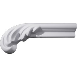Ekena Millwork - PML05X02RO-L - Endurathane Rowan Panel Moulding Corner, 5 1/8"W x 2 1/8"H x 7/8"P, Left (matches moulding PML01X01RO), Factory Primed