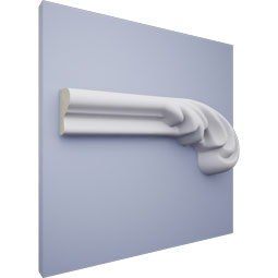 Ekena Millwork - PML05X02RO-R - Endurathane Rowan Panel Moulding Corner, 5 1/8"W x 2 1/8"H x 3/4"P, Right (matches moulding PML01X01RO), Factory Primed