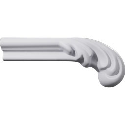 Ekena Millwork - PML05X02RO-R - Endurathane Rowan Panel Moulding Corner, 5 1/8"W x 2 1/8"H x 3/4"P, Right (matches moulding PML01X01RO), Factory Primed