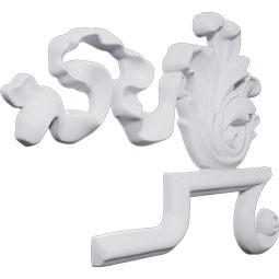Ekena Millwork - PML09X06FI-L - Endurathane Finn Panel Moulding Corner, 9 3/8"W x 6 1/4"H x 5/8"P, Left (matches moulding PML01X01FI), Factory Primed
