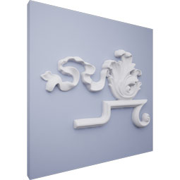 Ekena Millwork - PML09X06FI-L - Endurathane Finn Panel Moulding Corner, 9 3/8"W x 6 1/4"H x 5/8"P, Left (matches moulding PML01X01FI), Factory Primed