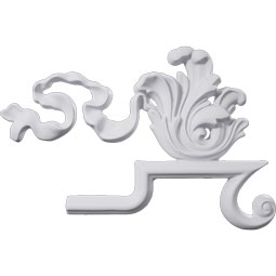 Ekena Millwork - PML09X06FI-L - Endurathane Finn Panel Moulding Corner, 9 3/8"W x 6 1/4"H x 5/8"P, Left (matches moulding PML01X01FI), Factory Primed