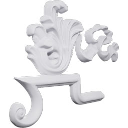 Ekena Millwork - PML09X06FI-R - Endurathane Finn Panel Moulding Corner, 9 3/8"W x 6 1/4"H x 5/8"P, Right (matches moulding PML01X01FI), Factory Primed