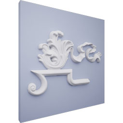 Ekena Millwork - PML09X06FI-R - Endurathane Finn Panel Moulding Corner, 9 3/8"W x 6 1/4"H x 5/8"P, Right (matches moulding PML01X01FI), Factory Primed