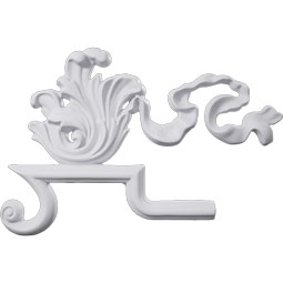 Ekena Millwork - PML09X06FI-R - Endurathane Finn Panel Moulding Corner, 9 3/8"W x 6 1/4"H x 5/8"P, Right (matches moulding PML01X01FI), Factory Primed