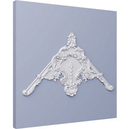 Ekena Millwork - ONL26X26X01RE - Endurathane Reagan Onlay, 27 3/8"W x 26 3/8"H x 1"P, Factory Primed