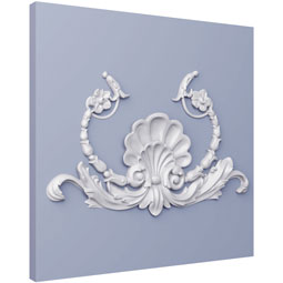 Ekena Millwork - ONL15X10X01SU - Endurathane Summer Onlay, 15"W x 9 1/2"H x 3/4"P, Factory Primed