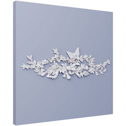 Ekena Millwork - ONL26X08X01ST - Endurathane Stephanie Onlay, 26"W x 8"H x 1"P, Factory Primed