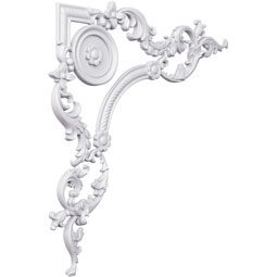 Ekena Millwork - ONL27X27X01BR - Endurathane Bree Onlay, 27 1/2"W x 26 1/2"H x 1 1/8"P, Factory Primed
