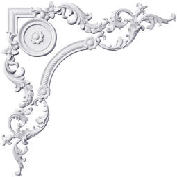 Ekena Millwork - ONL27X27X01BR - Endurathane Bree Onlay, 27 1/2"W x 26 1/2"H x 1 1/8"P, Factory Primed