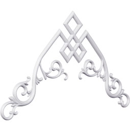 Ekena Millwork - ONL24X24X01NI - Endurathane Nika Onlay, 25 3/8"W x 24 3/8"H x 5/8"P, Factory Primed