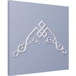Ekena Millwork - ONL24X24X01NI - Endurathane Nika Onlay, 25 3/8"W x 24 3/8"H x 5/8"P, Factory Primed