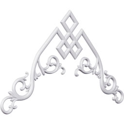 Ekena Millwork - ONL16X16X01NI - Endurathane Nika Onlay, 17 1/4"W x 16 2/8"H x 3/8"P, Factory Primed