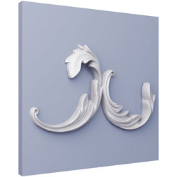 Ekena Millwork - ONL08X05X01AI - Endurathane Aidan Onlay, 8 3/4"W x 4 5/8"H x 3/4"P, Factory Primed