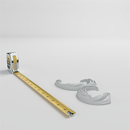 Ekena Millwork - ONL08X05X01AI - Endurathane Aidan Onlay, 8 3/4"W x 4 5/8"H x 3/4"P, Factory Primed