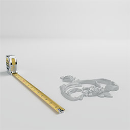 Ekena Millwork - ONL08X09X01NO - Endurathane Noemi Onlay, 8 5/8"W x 9 1/8"H x 3/4"P, Factory Primed