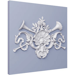 Ekena Millwork - ONL14X10X01AS - Endurathane Asma Onlay, 15 1/8"W x 10 2/8"H x 1 1/8"P, Factory Primed