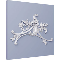 Ekena Millwork - ONL27X18X01SK - Endurathane Skye Onlay, 27 7/8"W x 17 3/4"H x 1 3/8"P, Factory Primed