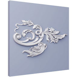 Ekena Millwork - ONL25X14X01CO - Endurathane Conrad Onlay, 25 5/8"W x 13 3/4"H x 1 3/8"P, Factory Primed