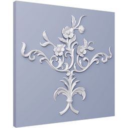Ekena Millwork - ONL30X29X01RI - Endurathane Rio Onlay, 30 3/4"W x 28 5/8"H x 1 1/8"P, Factory Primed