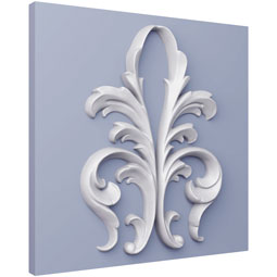 Ekena Millwork - ONL09X13X01GR - Endurathane Greyson Onlay, 9 7/8"W x 12 5/8"H x 1"P, Factory Primed