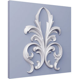 Ekena Millwork - ONL11X16X01GR - Endurathane Greyson Onlay, 11"W x 15 3/4"H x 1 1/8"P, Factory Primed