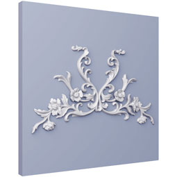 Ekena Millwork - ONL24X14X01AM - Endurathane Amie Onlay, 25 3/8"W x 14 1/8"H x 1"P, Factory Primed