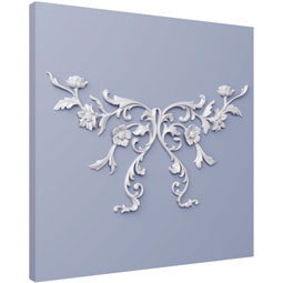Ekena Millwork - ONL31X18X01AM - Endurathane Amie Onlay, 31 3/4"W x 17 1/2"H x 1 1/8"P, Factory Primed